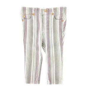 Baby 7 FOR ALL MANKIND Purple Green Striped Pants Size 12M
